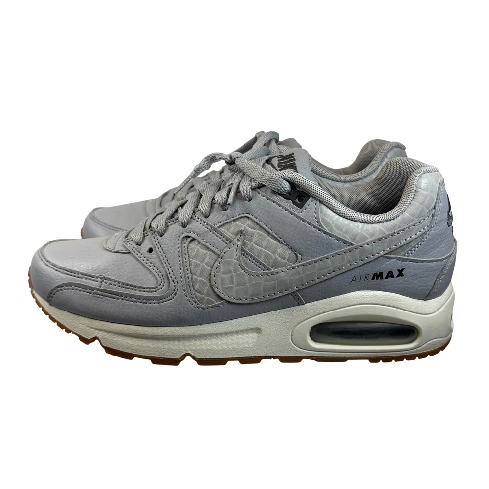 Nike Air Max Leather Croc-Texture Women's Sneakers Gray/Gum Sole Size 10